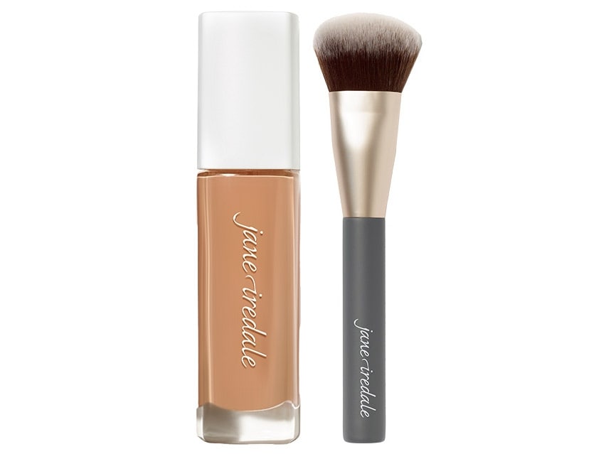 jane iredale Skintuition SPF 30 Liquid Foundation &amp; Multiuse Blending Brush Duo