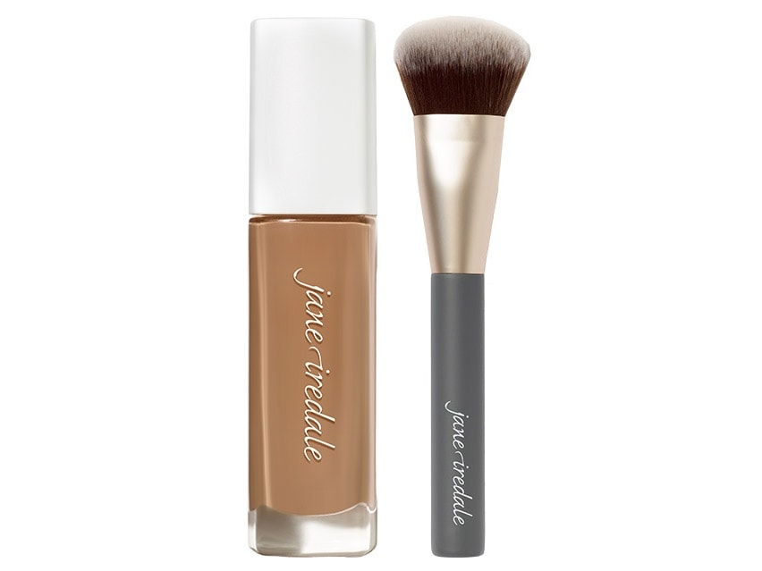 jane iredale Skintuition SPF 30 Liquid Foundation &amp; Multiuse Blending Brush Duo
