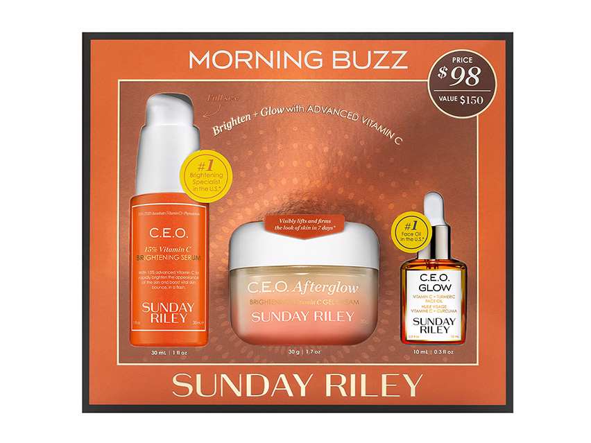 Sunday Riley Morning Buzz Vitamin C Brightening Trio Set - Limited Edition