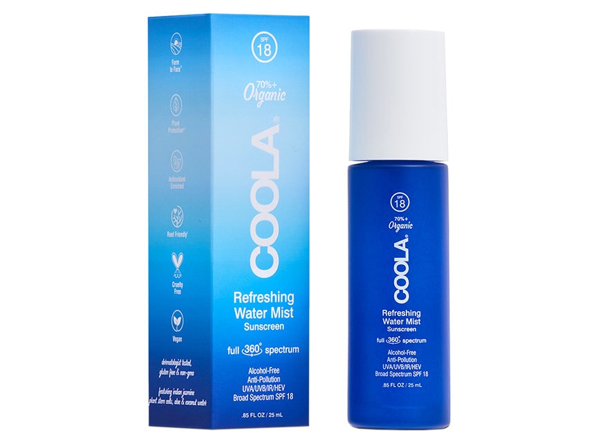 COOLA Full Spectrum 360° Refreshing Water Mist Organic Face Sunscreen SPF 18 - 0.85 oz