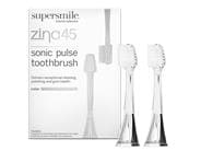 Supersmile Zina45 Sonic Pulse Toothbrush Replacement Heads - 2 Pack - Rose Gold