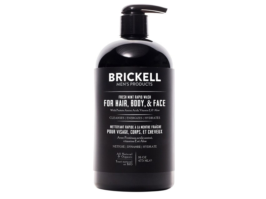 Brickell Rapid Wash for Hair, Body, & Face - Fresh Mint