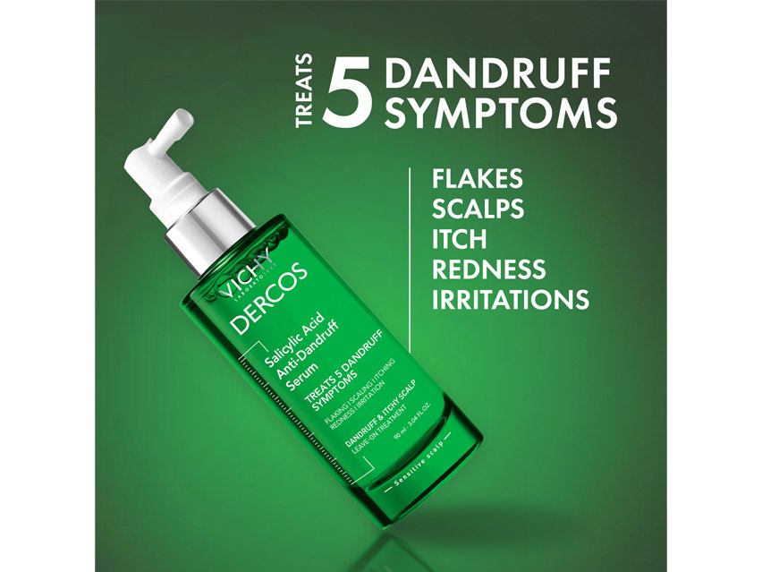 Vichy Dercos Anti-Dandruff Routine with Hydrating Scalp Treatment Serum