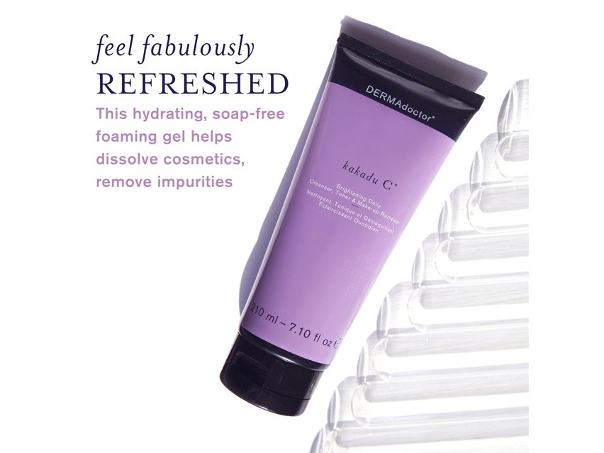 DERMAdoctor Kakadu C Brightening Daily Cleanser, Toner &amp; Makeup Remover