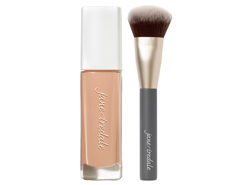 jane iredale Skintuition SPF 30 Liquid Foundation &amp; Multiuse Blending Brush Duo