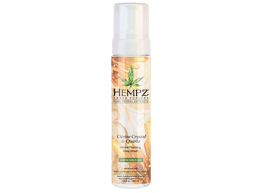 Hempz Herbal Foaming Body Wash - Fresh Fusions Citrine Crystal & Quartz