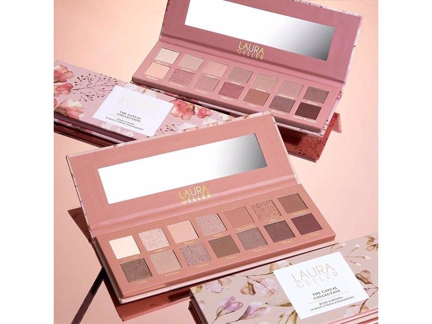 Laura Geller The Casual Collection 14 Multi-Finish Eyeshadows - Rose & Taupe - Limited Edition