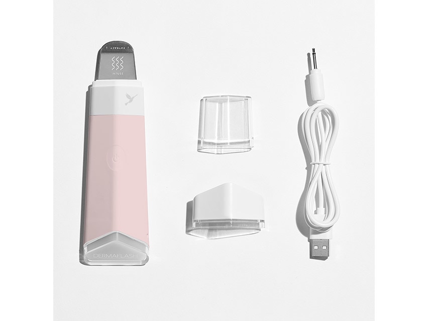 DERMAFLASH DERMAPORE Ultrasonic Pore Extractor & Serum Infuser - Icy Pink