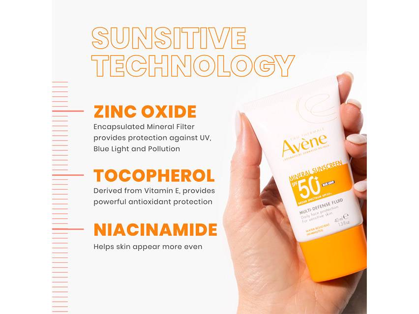 Avene Mineral Multi-Defense SPF 50 Sunscreen Fluid
