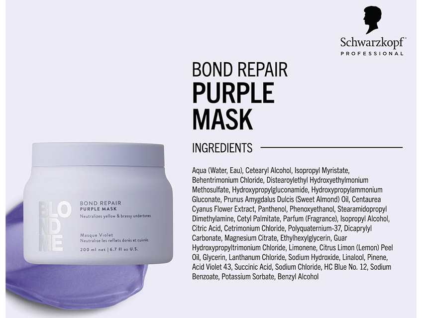 Schwarzkopf BlondMe Bond Repair Purple Mask