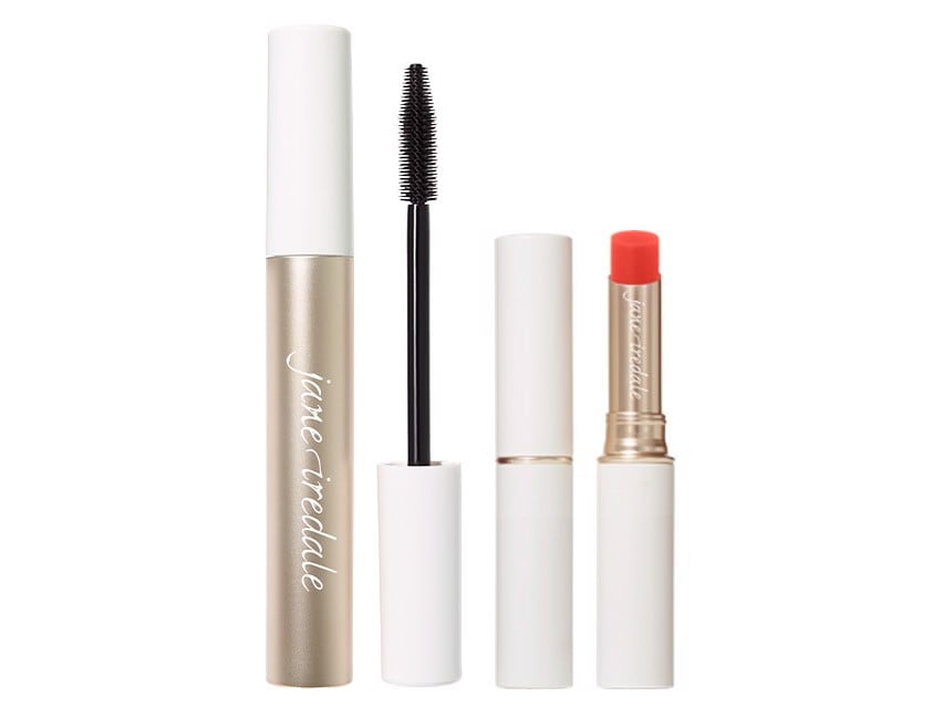 jane iredale Just Kissed Lip and Cheek Stain & Lash Fixation Tubing Mascara Duo - Forever Red & Black