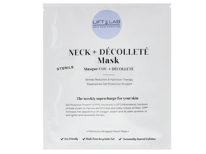 LIFTLAB Wrinkle Reduction & Hydration Therapy Neck + Decollete Mask