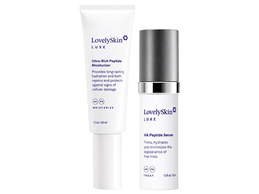 LovelySkin LUXE HA Peptide Serum &amp; Ultra-Rich Peptide Moisturizer