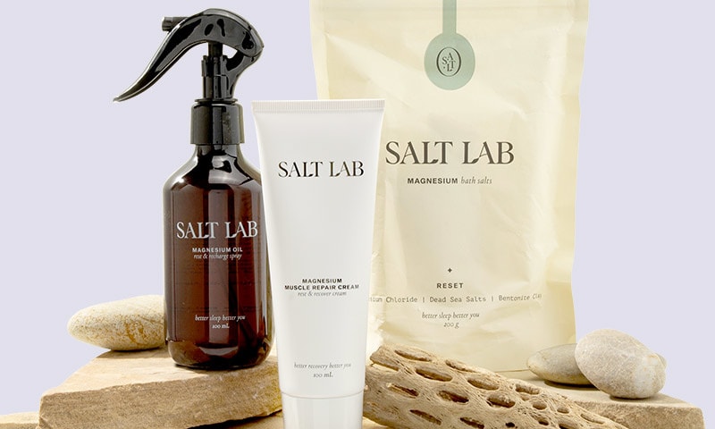 Salt Lab products on stones