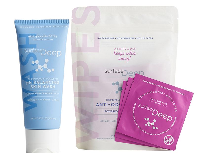 Surface Deep Anti-Odorant Wipes &amp; pH Balancing Skin Wash Duo