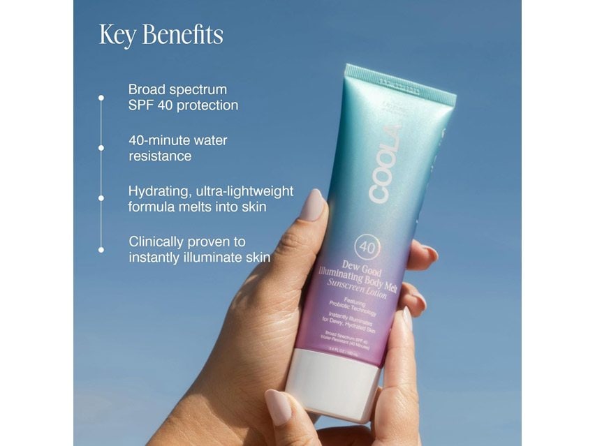 COOLA Dew Good Illuminating Body Melt Lotion SPF 40