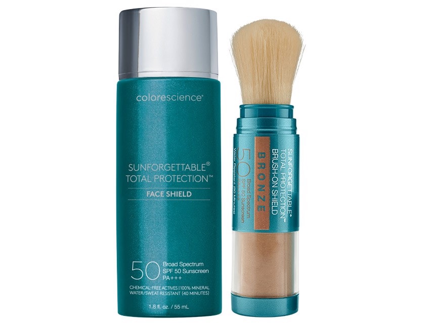 Colorescience Sunforgettable Total Protection Classic Face Shield + Brush SPF 50 Duo - Bronze