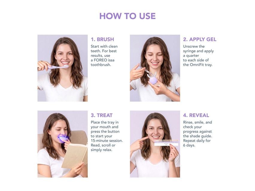 FOREO Issa Teeth Whitening Set &amp; Advanced Teeth Whitening Gel Duo
