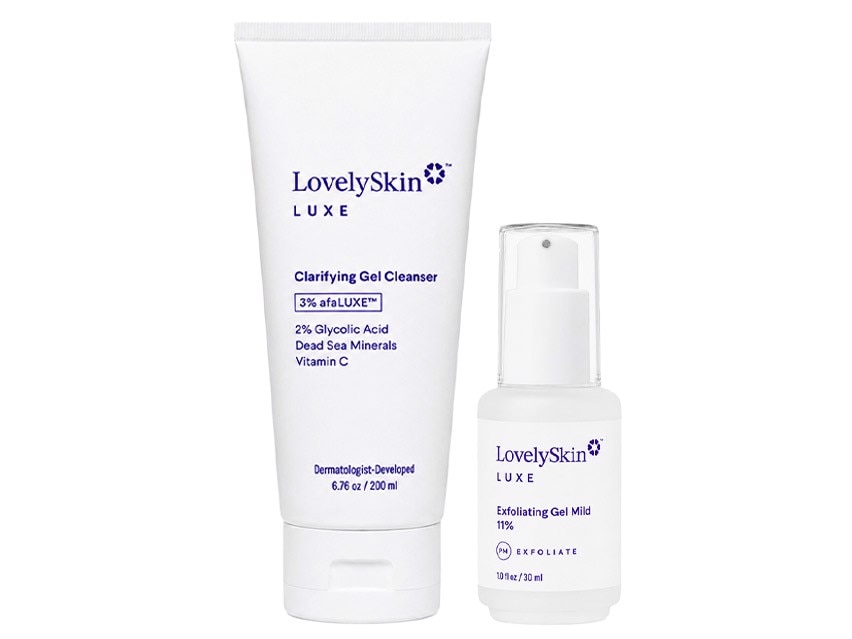 LovelySkin LUXE Clarifying Gel Cleanser &amp; Exfoliating Gel Mild 11%
