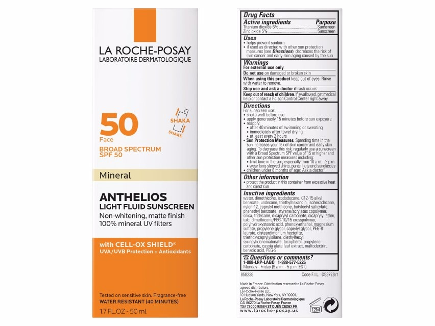 La Roche-Posay Anthelios 50 Mineral Ultra Light Sunscreen Fluid SPF 50