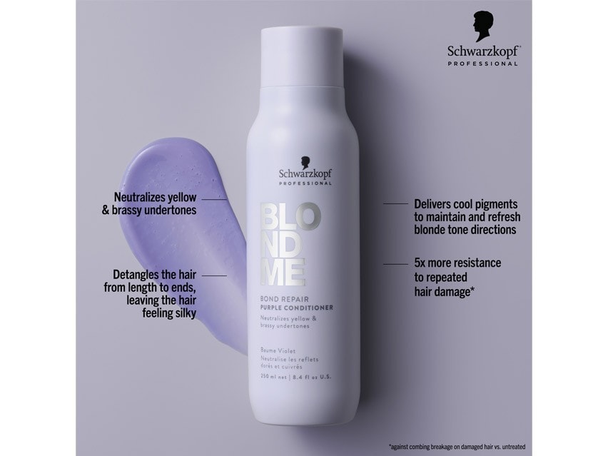 Schwarzkopf BlondMe Bond Repair Purple Conditioner