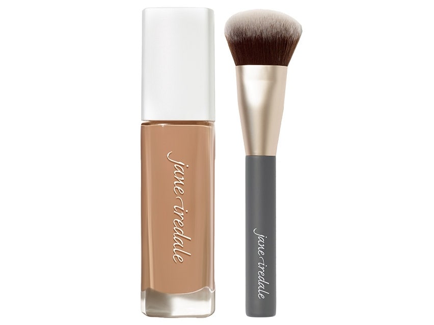 jane iredale Skintuition SPF 30 Liquid Foundation &amp; Multiuse Blending Brush Duo