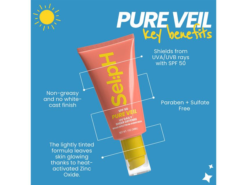SelpH Pure Veil SPF 50 UV Daily Sheer Tinted Defense