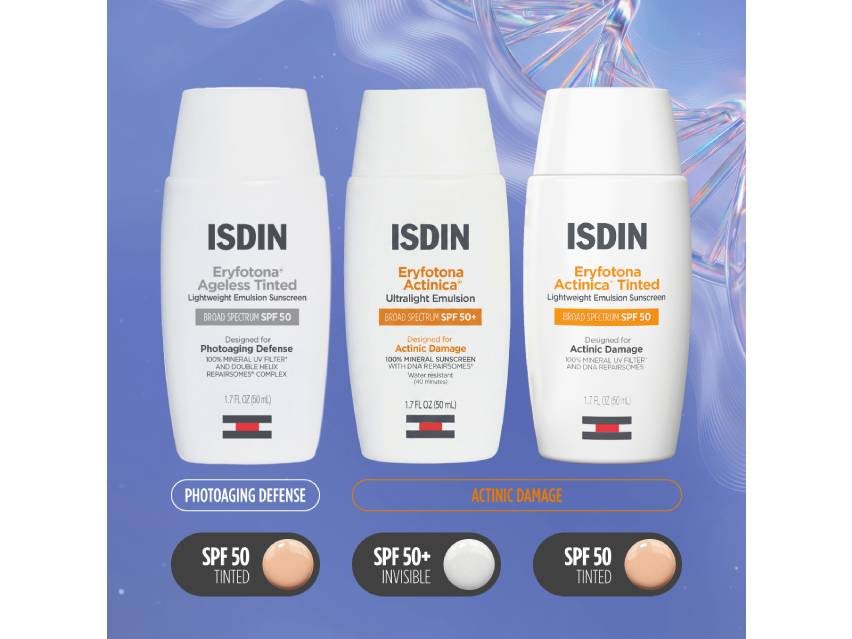 ISDIN Eryfotona Actinica Tinted Daily Lightweight Mineral SPF 50 Sunscreen