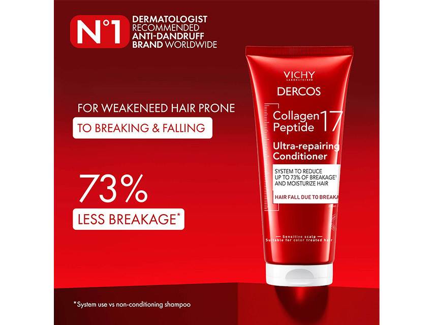 Vichy Dercos Collagen Peptide 17 Ultra-Repairing Conditioner
