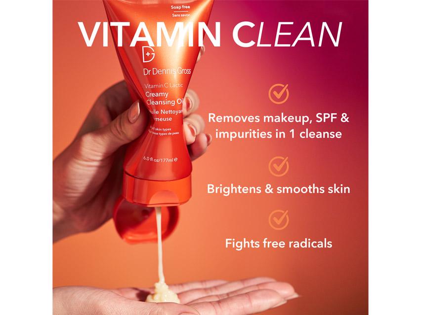 Dr. Dennis Gross Skincare Vitamin C Lactic Creamy Cleansing Oil