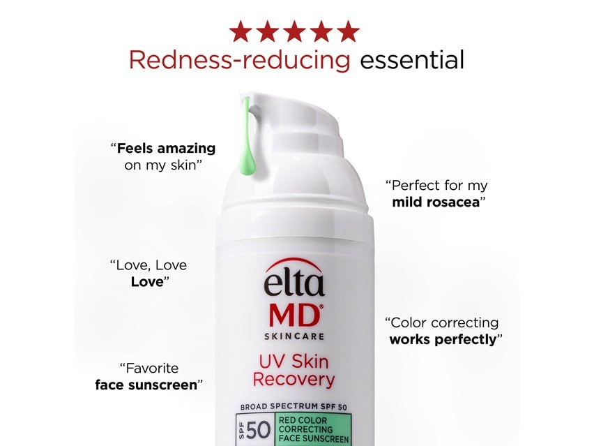 EltaMD UV Skin Recovery Broad Spectrum SPF 50 - Green Tint for Redness