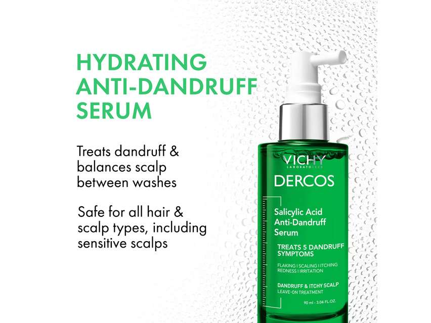 Vichy Dercos Anti-Dandruff Routine with Hydrating Scalp Treatment Serum