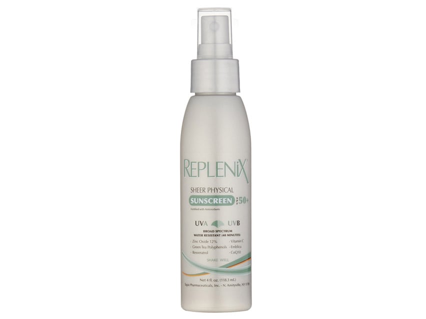 Replenix Sheer Physical Sunscreen SPF 50+, Replenix sunscreen spray