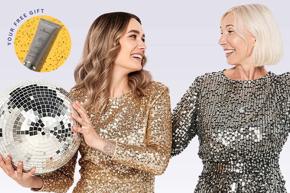 Two women celebrating the new year together