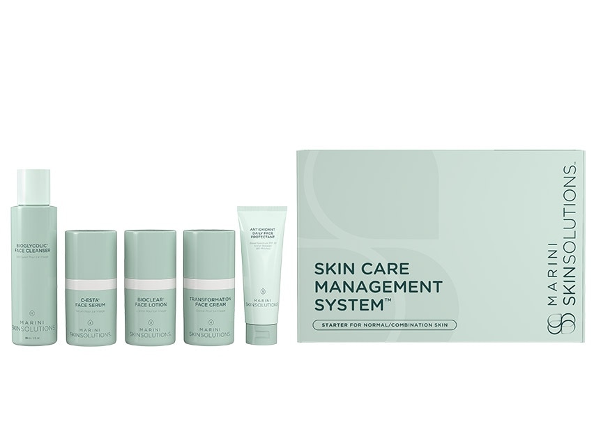 Marini SkinSolutions Starter Skin Care Management System - Normal/Combination Skin with Daily Antioxidant Face Protection SPF 33