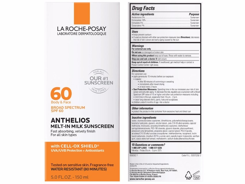La Roche-Posay Anthelios 60 Melt-In Sunscreen Milk SPF 60 - 5.0 fl oz