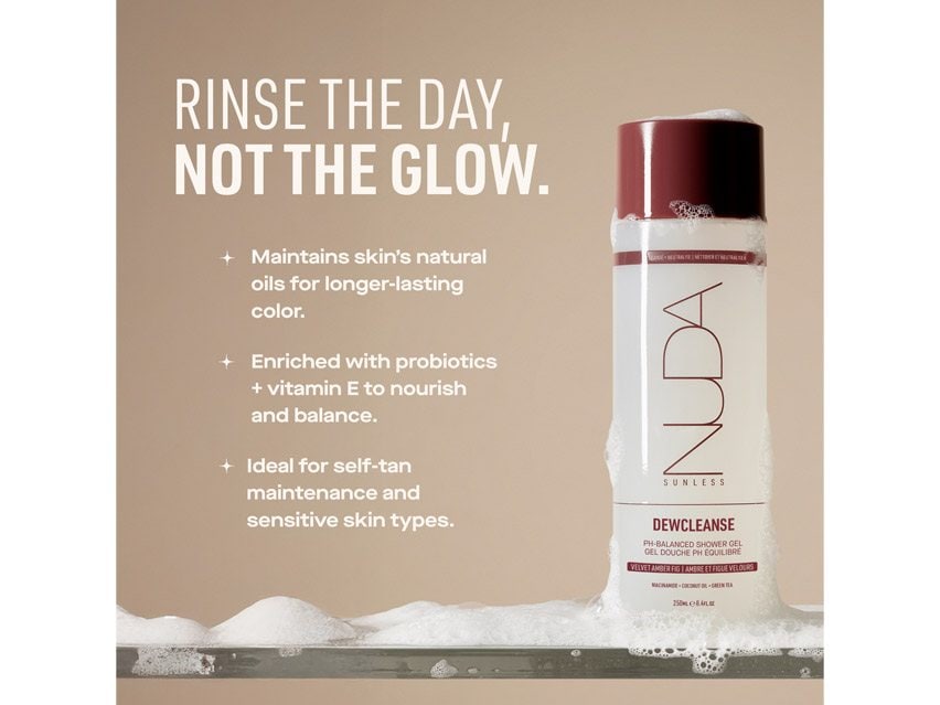 NUDA Sunless DewCleanse PH Balanced Shower Gel