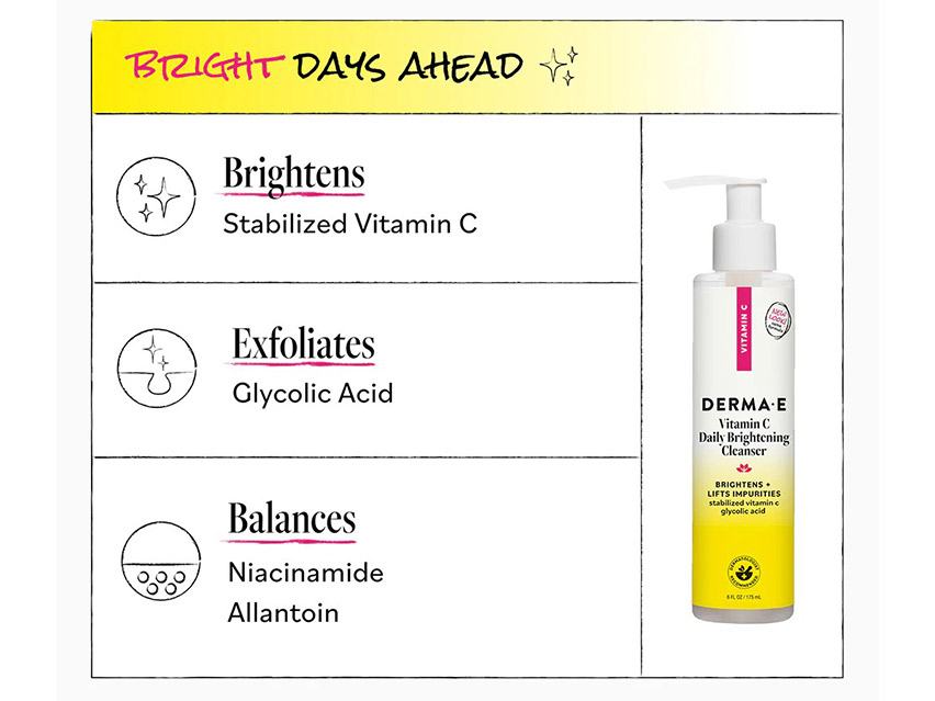 derma e Vitamin C Daily Brightening Cleanser