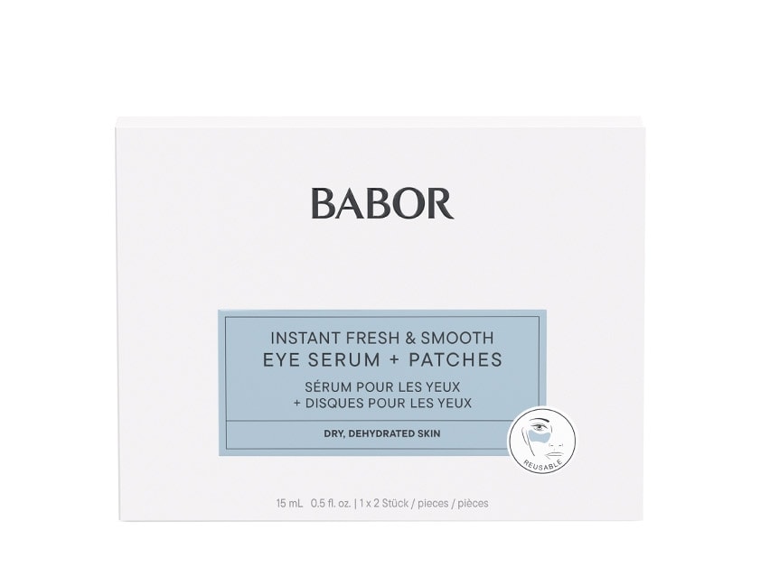 BABOR Instant Fresh and Smooth Eye Serum + Reusable Eye Patches