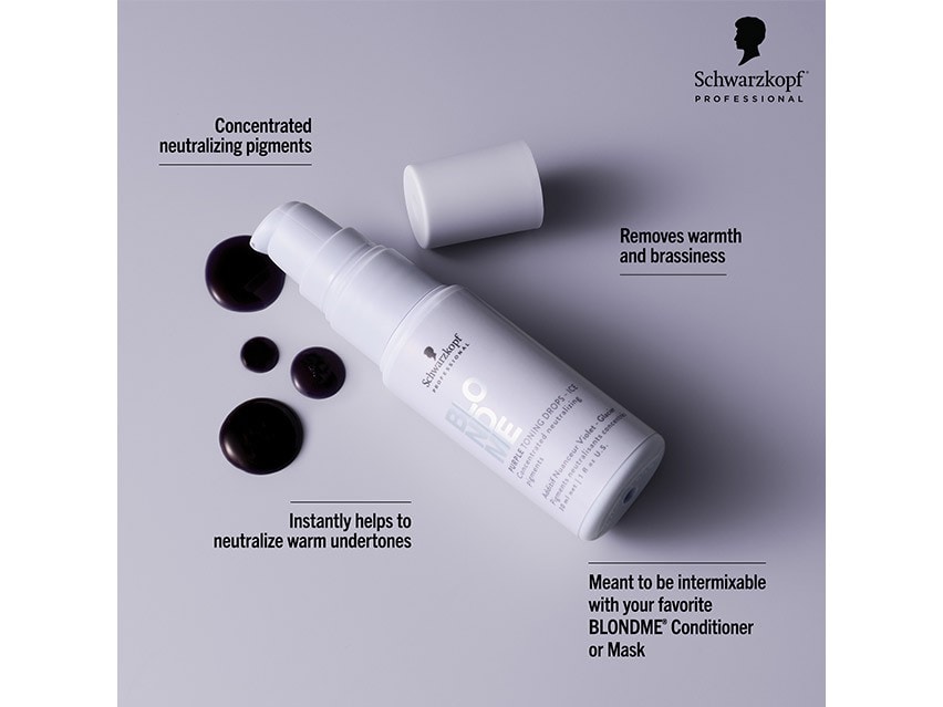 Schwarzkopf BlondMe Purple Toning Drops - Ice