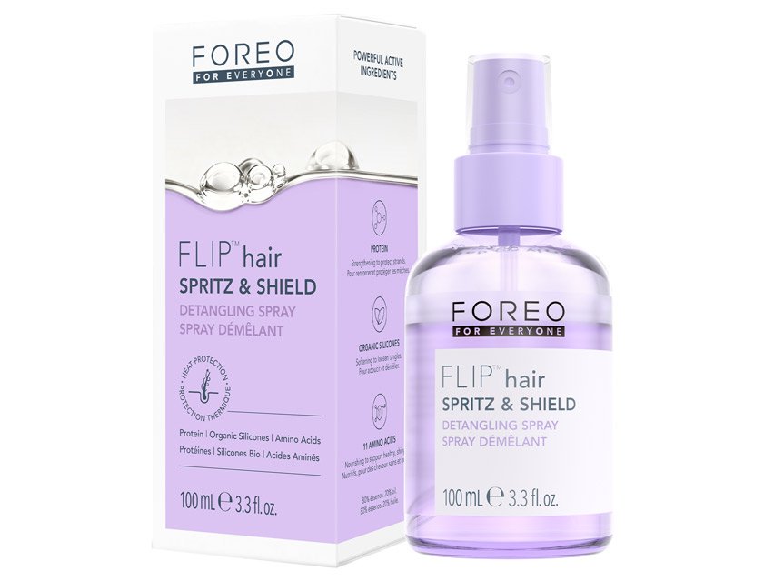 FOREO FLIP Play Advanced LED Light Hairbrush &amp; Hair Spritz Duo
