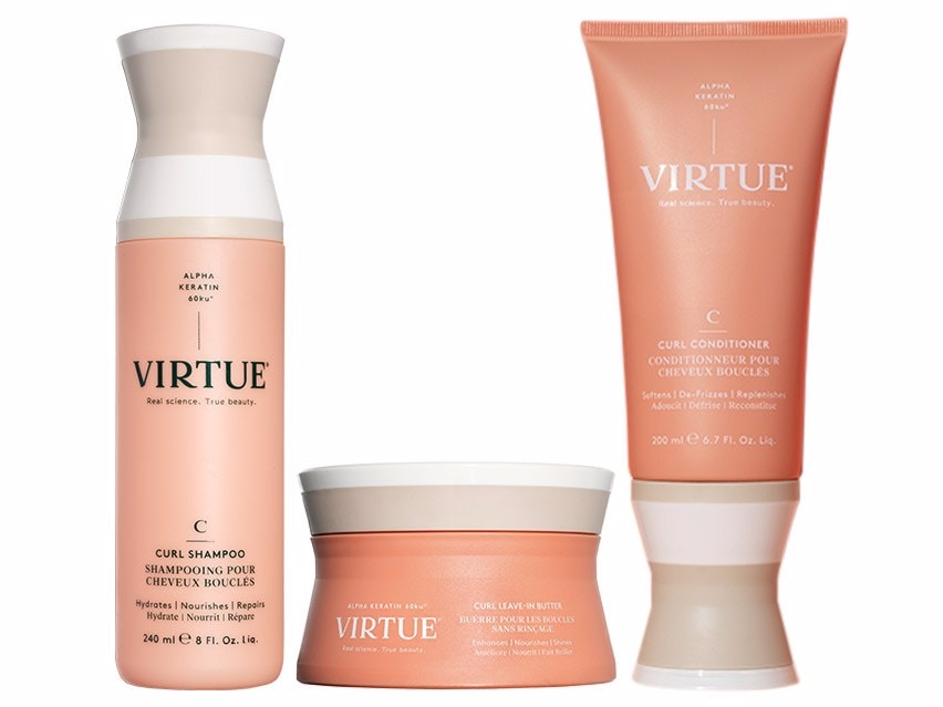 Virtue Curl Shampoo, Curl Conditioner, & Curl Leave-In Butter Trio