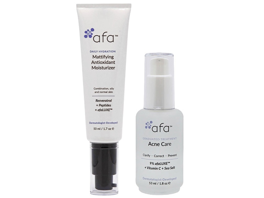 afa Mattifying Antioxidant Moisturizer &amp; Acne Care Duo