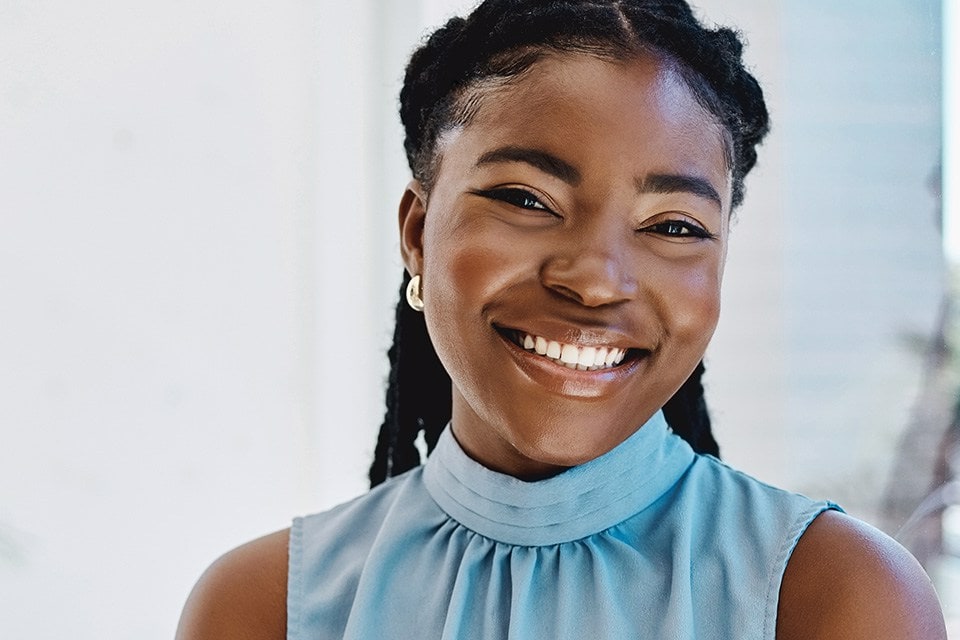 Woman with glowing, healthy skin
