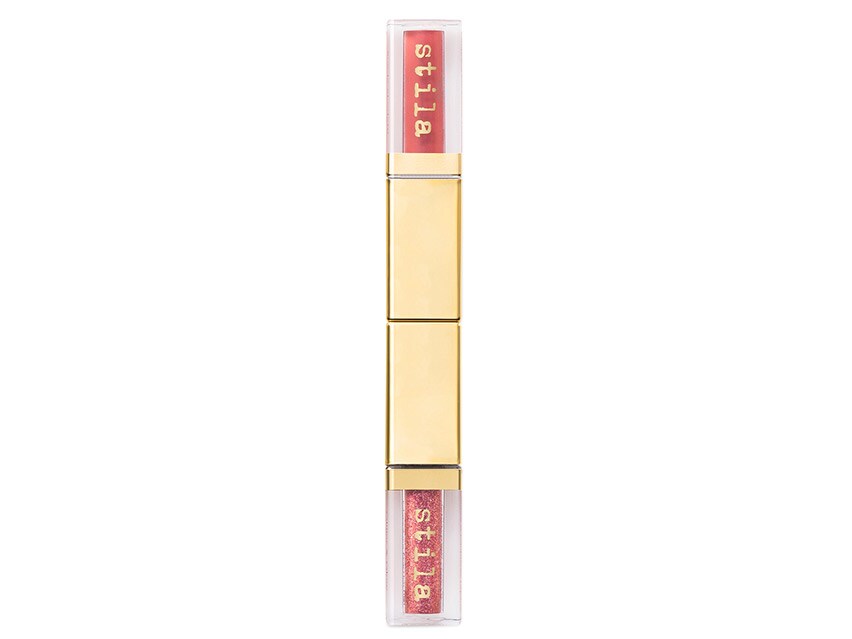 stila Double Dip Suede Shade and Glitter & Glow Liquid Eyeshadow Duo - Coral Reef