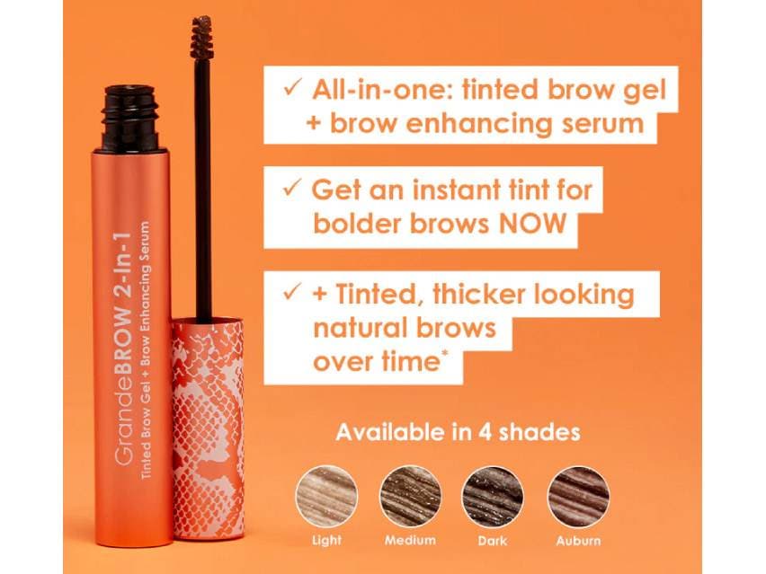 GrandeBROW 2in1 Tinted Brow Gel & Brow Enhancing Serum LovelySkin