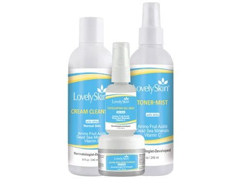 LovelySkin Daily Skin Care Package for Dry Skin - Step Three Max