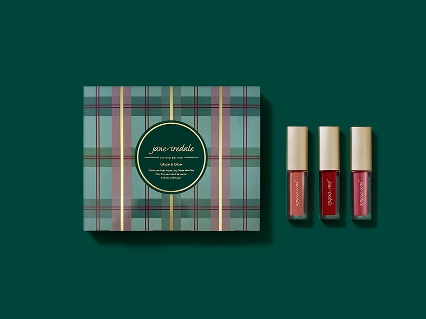 jane iredale Glaze &amp; Glow ColorLuxe High Impact Lip Glaze Mini Trio - Limited Edition