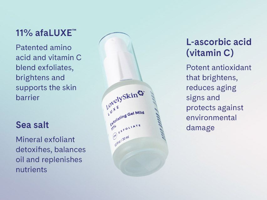 LovelySkin LUXE VITA-CE with Ferulic Acid &amp; Exfoliating Gel Mild 11% Duo