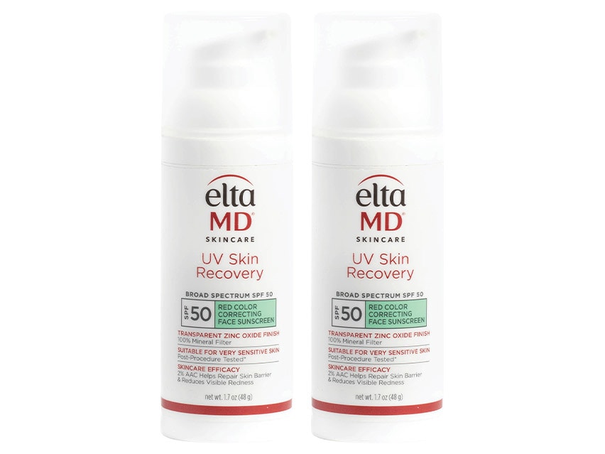 EltaMD UV Skin Recovery Broad Spectrum SPF 50 Green Tint for Redness Duo